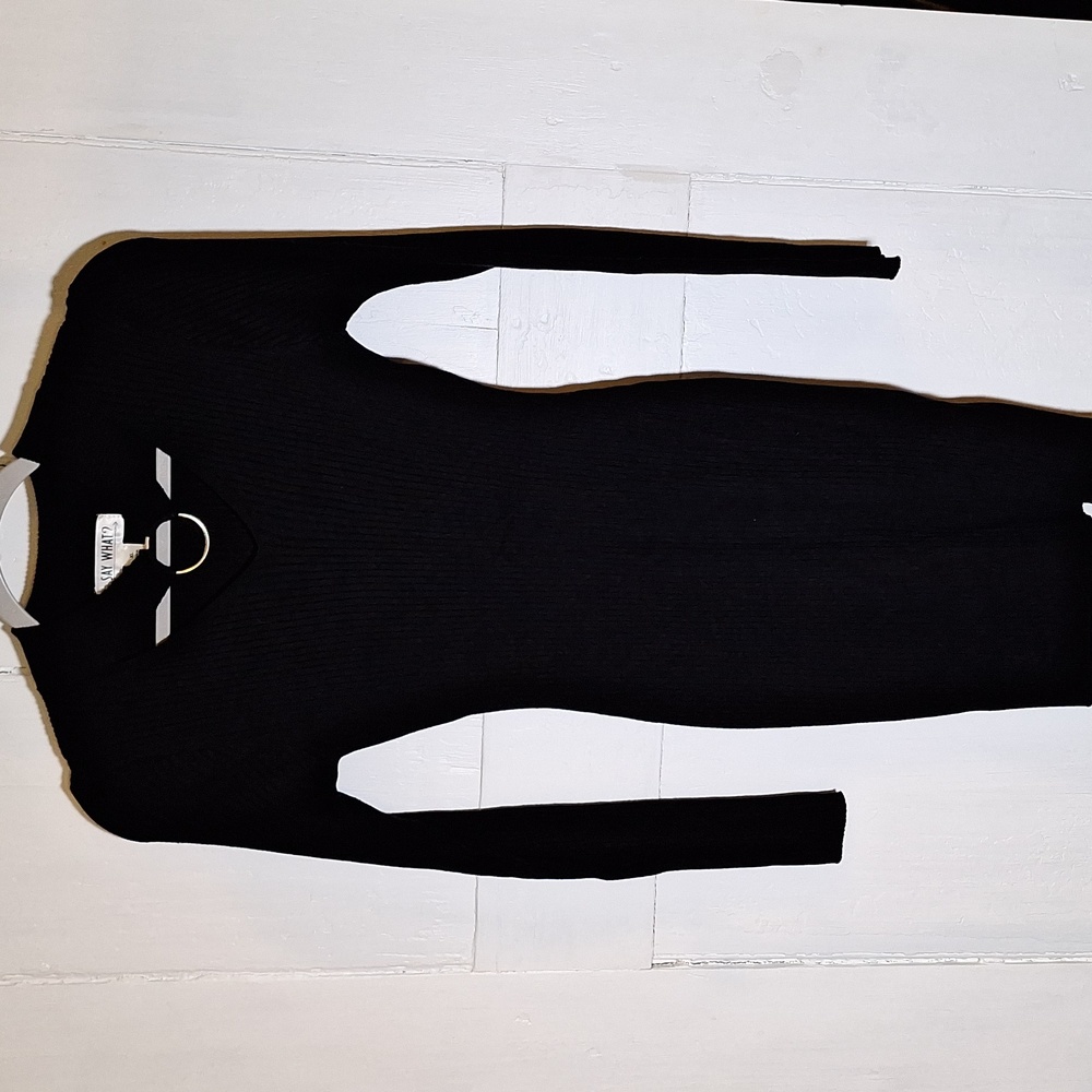 Black sweater dress
